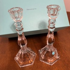 Tiffany & Co. crystal candle sticks